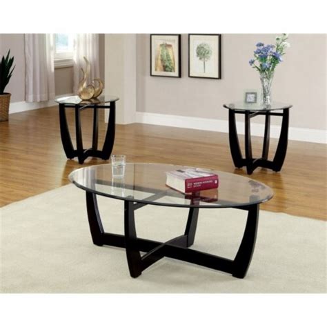 Next Day Shipping Black 3 Piece Coffee Table